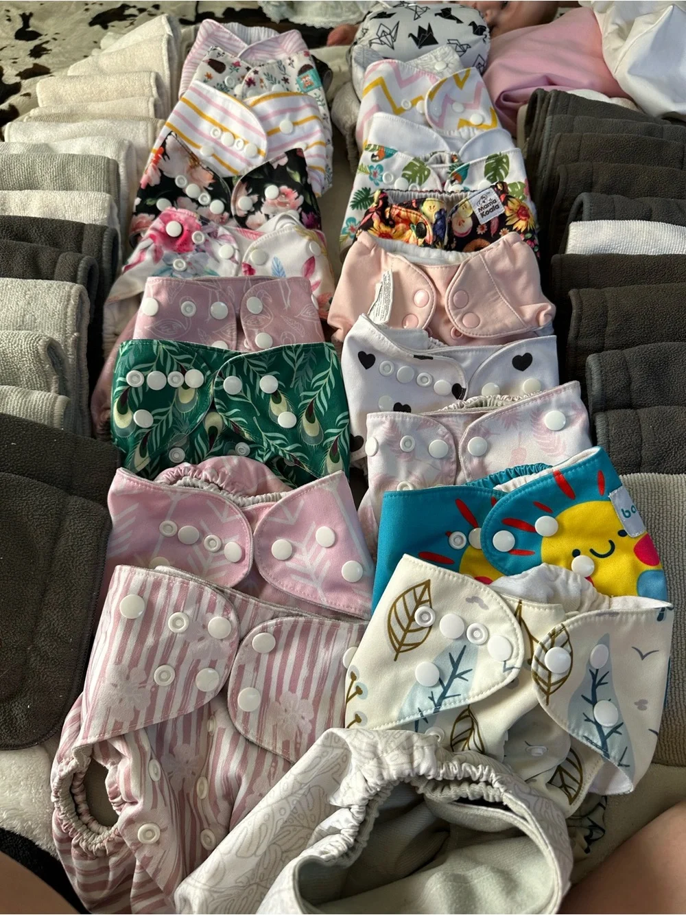 Multi-Color Reusable Cloth Diaper Covers – Assorted Prints and Solids